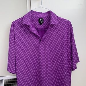 FJ Athletic Fit Golf Shirt- Purple Pattern